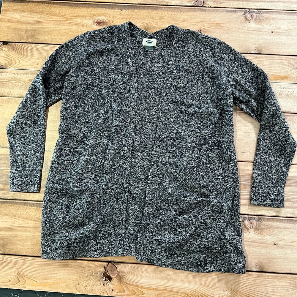 Old Navy Charcoal Gray/Blue Cardigan Sweater